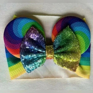 Rainbow Minnie Mouse Headwrap